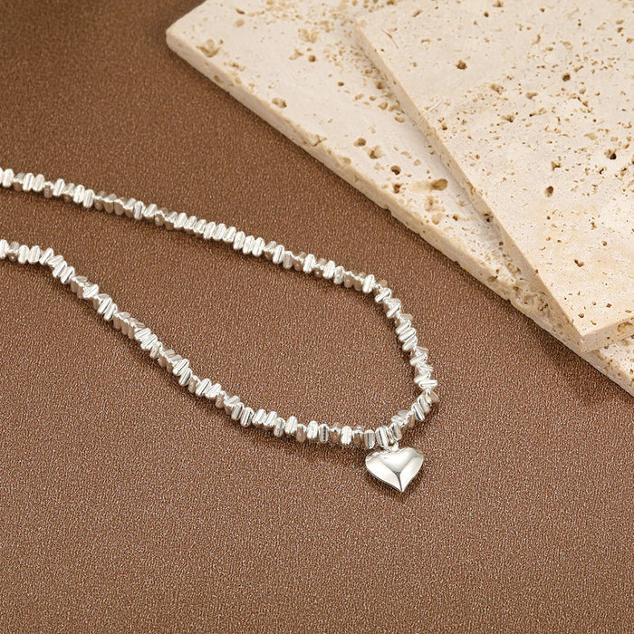 Silver Plated Heart - Necklace