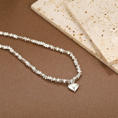 Silver Plated Heart - Necklace