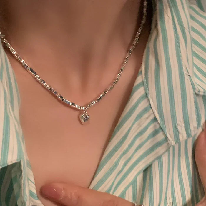Silver Plated Heart - Necklace