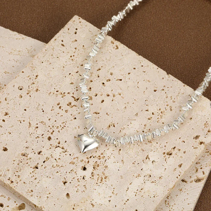 Silver Plated Heart - Necklace