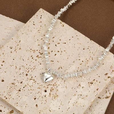 Silver Plated Heart - Necklace