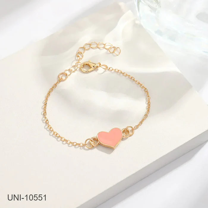Pink Heart Gold - Bracelet